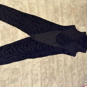 Zebra printed see through jumpsuit